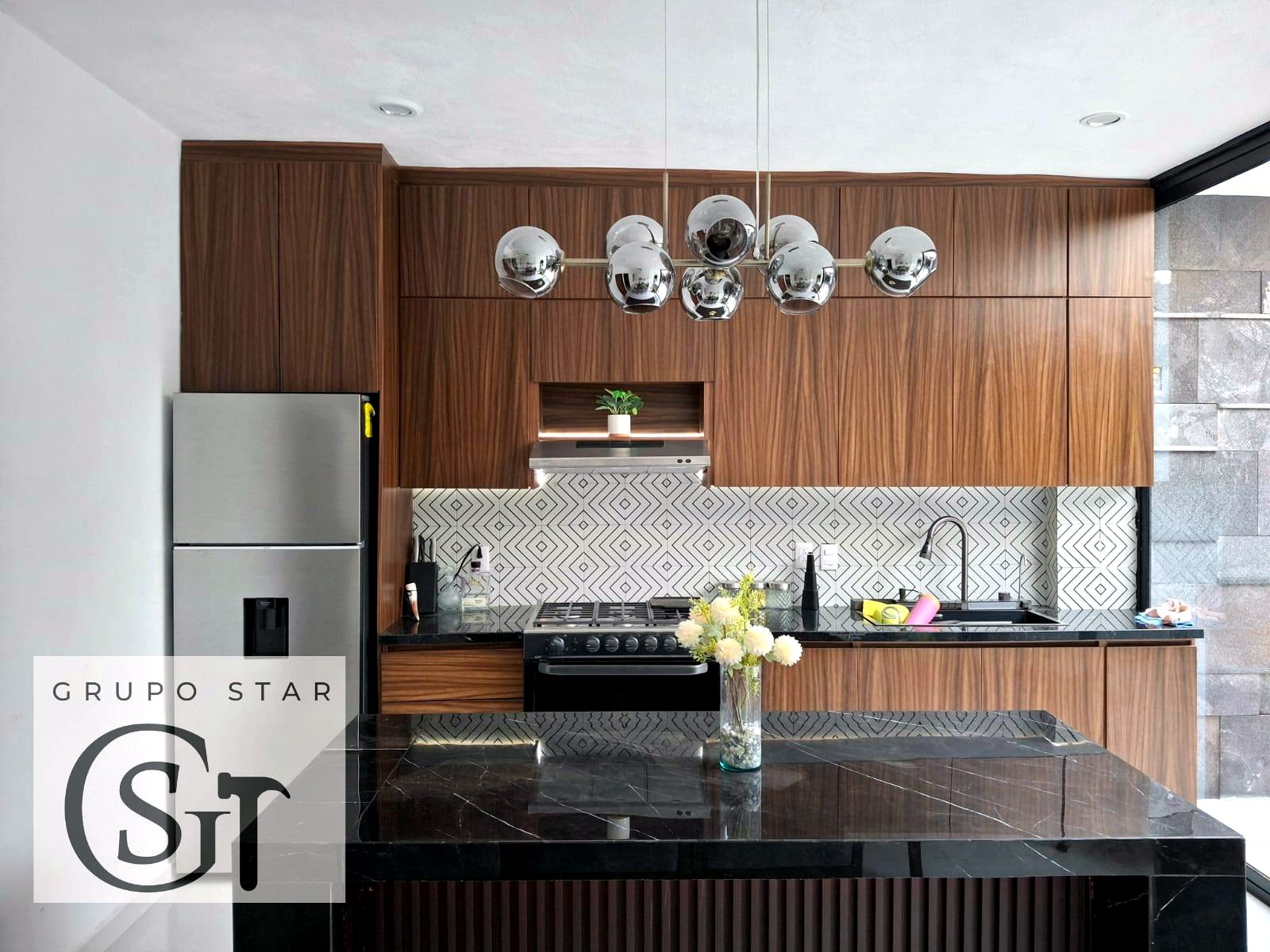 Proyecto cocina madera nogal